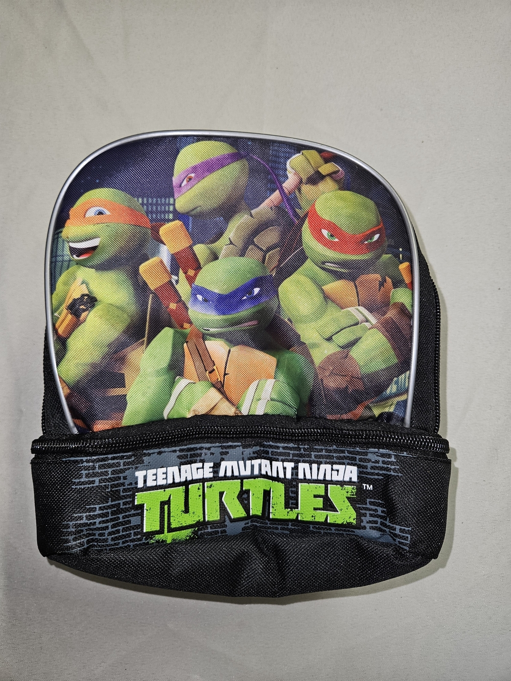 Teenage Mutant Ninja Turtles TMNT Dual Compartment Insulated Lunch Bag Box NWOT